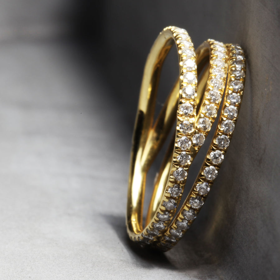 GRACE RING - YELLOW GOLD WITH WHITE DIAMONDS